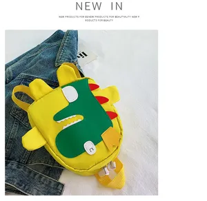 Kids cartoon dinosaur backpack cute yellow school bag for boys and girls casual daypack