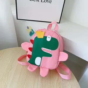 Kids Cute Dinosaur Backpack Nylon Cartoon Animal School Bag Lightweight Casual Daypack For Boys And Girls