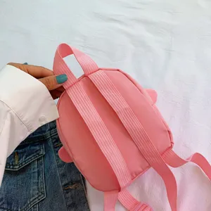 Cute cartoon dinosaur backpack for kids, pink children school bag daily casual daypack