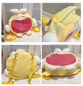 Japanischer Cartoon Plüsch Ita Rucksack süße Anime Figur Umhängetasche für Schüler transparent