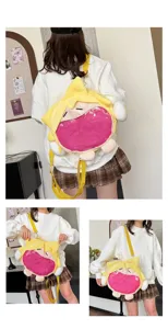 Süßer japanischer Plüsch-Rucksack mit transparentem Fenster Ita-Bag für Mädchen und Schüler.