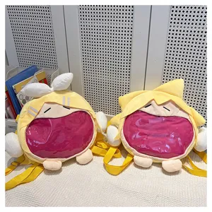 Niedlicher japanischer Anime Plüsch Puppe Rucksack transparente Itabag für Schüler Mädchen.