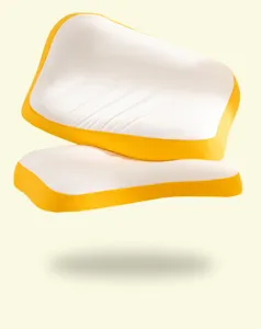 Cœur de coussin en mousse à mémoire forme toast, oreiller ergonomique rebond lent détail.
