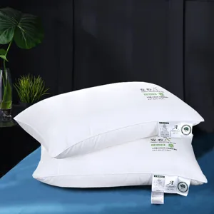 White protective cervical pillow core for comfortable sleep and neck support home use.
