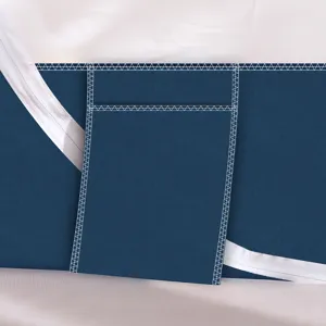 Durable mosquito net pocket design with smooth white zipper and fine stitching details.
