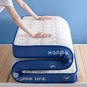 Foldable knitted latex mattress for student dorms, providing cozy support for daily use.