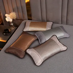 Summer Cooling Buckwheat Pillow Ice Rattan Bamboo Mat Single Hard Pillow Breathable Cooling Adult Student Bed Pillow
