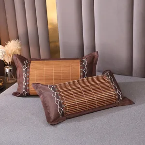 Summer cooling bamboo pillow breathable hard pillow for adults and students sleeping comfort