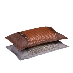 Summer cooling bamboo pillow set with fabric border, breathable single sleeping bed pillow.