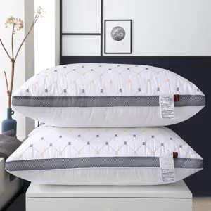 Hotel luxury bed pillow 48x74cm quilted down alternative supportive neck sleeping pillow