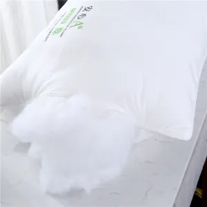 Comfortable white ergonomic neck pillow core with soft filling for better sleep support main