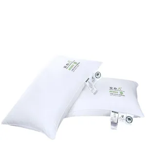 Comfortable white hotel pillow core antibacterial anti mite cervical support breathable 2pcs