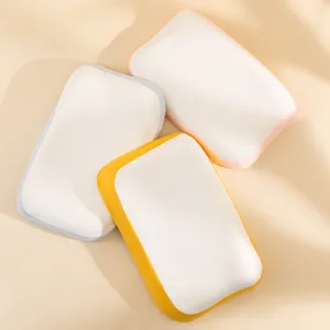 Oreiller en Mousse à Mémoire de Forme Pain de Mie Rebond Lent Protection du Cou Tissu Tricoté Doux Coussin de Chambre