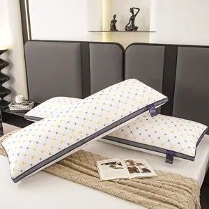 Ergonomic long pillow core for couples home double bed soft comfortable sleeping support