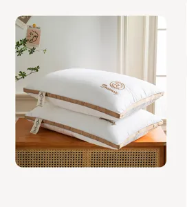 Hotel style white pillow core pair 48x74cm hotel bedroom bedding fluffy comfortable support