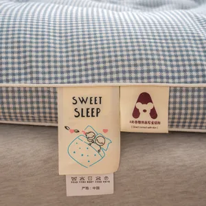 Surmatelas en coton lavable à carreaux, tapis de couchage tatami doux épaissi pour dortoir.