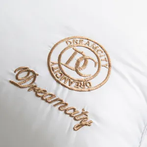 Hotel quality embroidered pillow core pair 48x74cm for home bedroom and dormitory comfort sleep