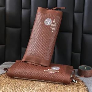 Cooling PE Rattan Buckwheat Hull Pillow Summer Breathable Cervical Support Pillow Single Adult Sleep Pillow