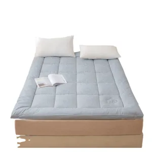 Surmatelas en coton lavé à carreaux, tapis tatami souple et épaissi pour dortoir d'étudiants.