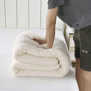 Couette d'Hiver Épaisse Literie Chaude Matelas Remplissage en Pur Coton Design Maille Écailles de Poissons Douce Couette de Dortoir