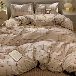 100% Cotton Bedding Set Pastoral Style Botanical Floral Printed Duvet Cover and Pillowcases Bed Linens
