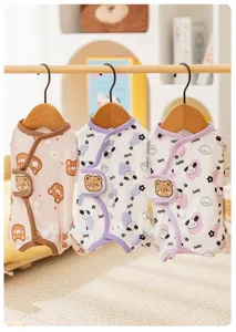 Pijama de cuatro patas para mascotas, perros y gatos, ropa suave y transpirable para el invierno y otoño.