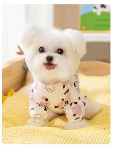 Adorable mono de cuatro patas para perros y cómoda ropa transpirable para cachorros.