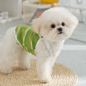 Leuke gestreepte hondenvest, ademende lente zomer tanktop voor kleine katten en honden mode.