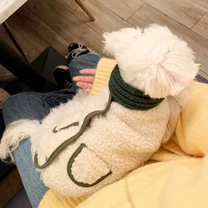 Cute pet fleece vest winter warm dog clothes for small dogs cozy winter apparel