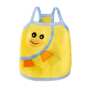 Gilet per animali domestici con paperella di cartone animato carino per cani gatti primavera