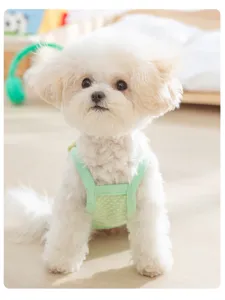 Süße sommer hunde netz trägerkleidung atmungsaktive prinzessin stil welpen kleidung klein