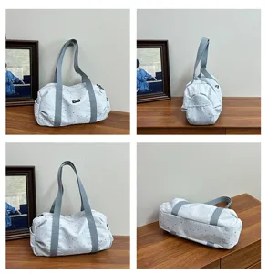 Sac bandoulière femme décontracté grande capacité yoga training fourre-tout voyage détail