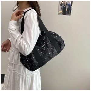 Sac à bandoulière femme imprimé étoiles sac de voyage grande capacité fourre-tout