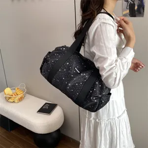 Sac de voyage bandoulière femme grande capacité sac de sport fourre-tout avec motif étoiles