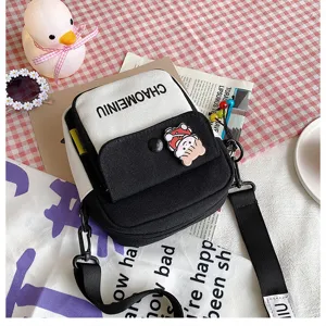 Borsa a tracolla in tela piccola per donna, stile ins alla moda, borsa casual per studentesse.