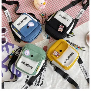 Borsa a tracolla in tela set colorata borsa carina per donna uso quotidiano chic