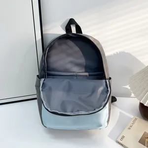 Japanese style color block school backpack casual student daypack for daily use and travel