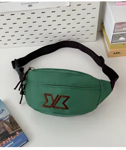 Grüne lässige Brusttasche stilvolle Gürteltasche große Kapazität Sport Umhängetasche.