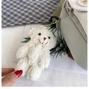 Korean style ins Japanese Harajuku cute plush bear pendant crossbody bag student phone bag