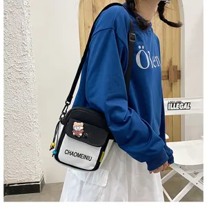 Borsa a Tracolla in Tela Casual Piccola Borsa Messenger Graziosa Borsa a Spalla Donna