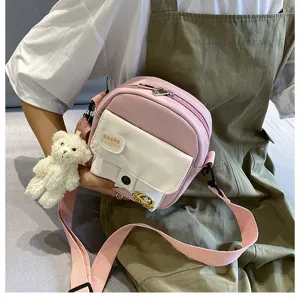 Kawaii Pink Crossbody Bag Cute Small Shoulder Bag Harajuku Casual Phone Bag For Girls
