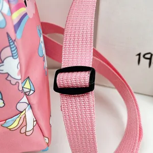 Zaino rosa per bambini unicorno cartone animato elegante borsa casual giornaliera carina