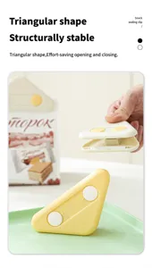 Clip de scellage de snack triangulaire pince de conservation d'aliments créative.