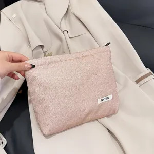 Glitter cosmetische tas voor dames, draagbare make-up opbergtas, stijlvolle clutch.