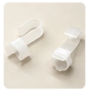 Transparente Plastikhaken, 2er-Pack, verstellbarer Hängehaken für die Aufbewahrung zu Hause.