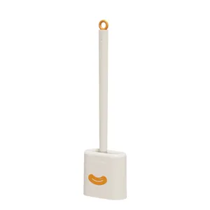 Wall Mounted Toilet Brush And Plunger Set 2 In 1 Plastic Toilet Bowl Cleaner With Holder And Dredging Strip Bathroom Tool