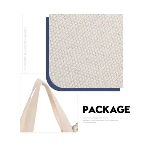 Canvas bag detail view, showing durable fabric texture and reinforced shoulder strap design.