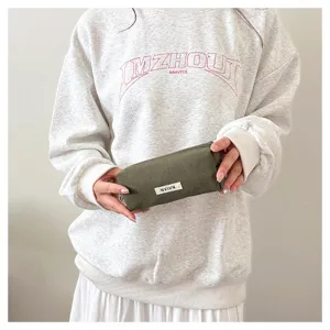 Canvas pencil case student stationery storage bag aesthetic makeup pouch portable tool bag