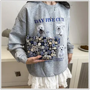Floral embroidered makeup bag portable cosmetic pouch stylish zipper storage bag for daily use