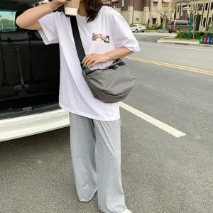 Womens nylon crossbody bag casual simple shoulder bag daily fashion streetwear handbag for lady.
